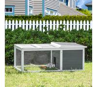 Pawhut Rabbit Hutch Animal Cage Pet Run Cover, With Water-Resistant Asphalt Roof