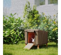 Pawhut Rabbit Hutch Cover Guinea Pig Hutch Cover For Model X-D2-0047, Brown