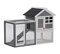 PawHut Rabbit Hutch D51-088GY 920 x 1220 x 626 mm Grey
