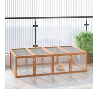 PawHut Rabbit Hutch W/ Mesh Wire