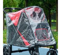 PawHut Rain Cover for Dog Stroller, Rain Cover for Stroller Buggy with Rear Entry, Durable & Waterproof, Grey Aosom UK