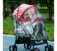 PawHut Rain Cover for Dog Stroller Pram Buggy for S XS Dogs, Cats, W/ Two Entry