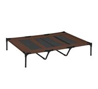 Pawhut Raised Dog Bed Cooling Elevated Pet Cot Xx Large 122 X 92 X 23Cm In Brown Brown