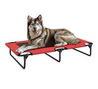 Pawhut Raised Dog Bed With Breathable Mesh For Large Dogs, Red Red