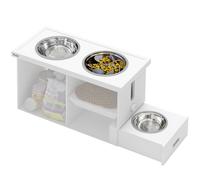 PawHut Raised Dog Bowls with Slow Feeder Mat & Semi-Auto Dispenser Function | TJ Hughes