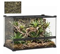 PawHut Reptile Glass Terrarium Reptile Vivarium 50 x 30 x 35 cm Black