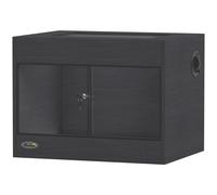 PawHut Reptile Terrarium, Reptile Vivarium with Glass Doors, Secure Lock, Top Ventilation for Snake, Gecko, 60x45x45cm, Black