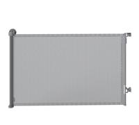 PawHut Retractable Dog Gate, Extends to 140 cm Wide & 93 cm Tall, Mesh Pet Gate with Single Hand Operation, for Stairs Doorways