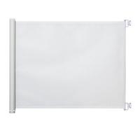 PawHut Retractable Pet Safety Gate, Folding Stair Barrier, Guard Door - White