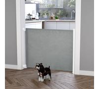 PawHut Retractable Safety Gate Dog Pet Guard Barrier Folding Protector Home Doorway Room Divider Stair Guard Grey 115L x 82.5H cm