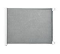PawHut Retractable Stair Gate for Dogs, Pet Mesh Safety Gate Extends up to 115cm for Doorways Indoor- Grey