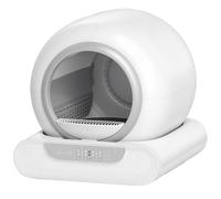Pawhut Self Cleaning Cat Litter Tray, Automatic Litter Tray With App Control In White White