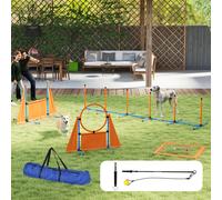 PawHut Seven-Piece Dog Agility Equipment, Obstacle Training Course Kit