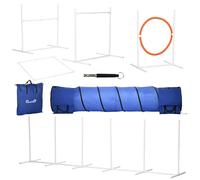PawHut Six-Piece Dog Agility Equipment Set with Carry Bag, none