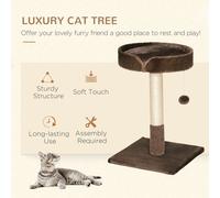 PawHut Small Cat Tree for Indoor Cats with Sisal Scratching Post Kitten Bed Cush