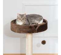 PawHut Small Cat Tree for Indoor Cats with Sisal Scratching Post Kitten Bed Cushion Ball Toy
