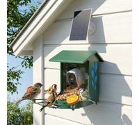 Pawhut Smart Bird Feeder Camera With Ai Identifies 16,000+ Bird Species In Dark Green Dark Green