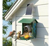 PawHut Smart Bird Feeder Camera with AI Identifies 16,000+ Bird Species - 30L x 34.5W x 26.3H cm - 1 - Steel, ABS