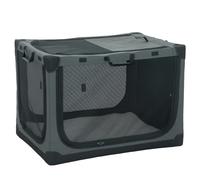 PawHut Soft Dog Crate Pet Travel Crate 90 x 64 x 64 cm with Removable Pad Mesh Window Army Green
