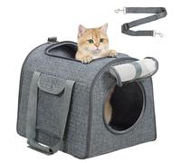 PawHut Soft Sided Cat Carrier Bag Foldable Portable for Cats Up to 10kg