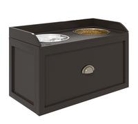 PawHut Stainless Steel Raised Dog Bowl w/ 21L Storage Drawer - for Large Dogs | TJ Hughes Brown