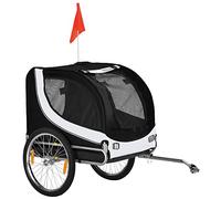 PawHut Pet Trailer White, Black 730 mm x 1300 mm x 900 mm
