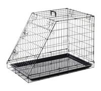 Pawhut Trapeze Collapsible Dog Pet Travel Box Cage 93 x 58 x 65cm | Removable Tray