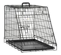 PawHut Metal Collapsible Ca Dog Cage Folding Tanspot Caie Removable Tay