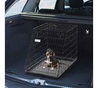 Pawhut Trapeze Collapsible Dog Pet Travel Box Cage Removable Tray 93 x 58 x 65cm Black