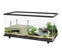 Pawhut Turtle Tank 50L Glass Turtle Aquarium W/ Easy Drainage, 60 X 30 X 32Cm