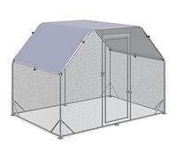 PawHut Walk in Chicken Run Chicken Coop Hen House Outdoor with Roof for 4-6 Chickens, 280 x 190 x 195cm