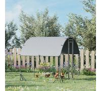 PawHut D51-321 Galvanised Chicken Coop With Cover, Silver
