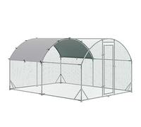 PawHut Walk In Chicken Run with Dome Roof for 6-12 Hens 3.8 x 2.8 x 2m