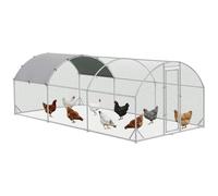 PawHut Walk In Chicken Run with Dome Roof for Hens 5.7 x 2.8 x 2m