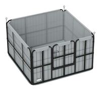 PawHut Dog Whelping Box w/ Washable Pee Pad, Windproof Cloth, Black, Black