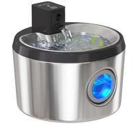 PawHut Wireless Cat Water Fountain for Drinking Stainless Steel, 4L | Large Battery Operated, Cordless, Ultra-Quiet Pet Water Dispenser, Motion Sensor, 6 Filters, Rechargeable