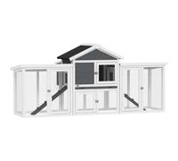 PawHut Wood Chicken Coop Hens Cage Poultry House with Nesting Boxes Run | TJ Hughes