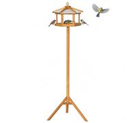 PawHut Wooden Bird Table Bird Feeder Feeding Station 153Hcm | Garden Use