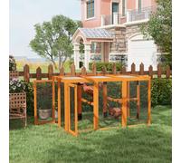 PawHut Wooden Chicken Coop with Combinable Design, for 1-3 Chickens