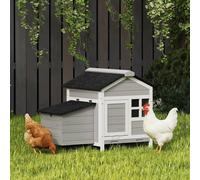 PawHut Chicken Coop, Compact Wooden Hen House with Pull-Out Metal Tray, Nesting Box, for 1-2 Chickens