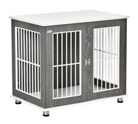 PawHut Wooden Dog Crate Furniture Style Pet Kennel Cage Pet Enclosure w/ Lockable Door