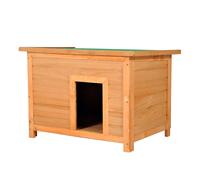 PawHut Wooden Dog Kennel Elevated Dog Pet House w/ Open Top 82W x 58D x 58H cm