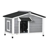 PawHut Wooden Dog Kennel for Outside 97L x 72W x 65Hcm - Grey | TJ Hughes