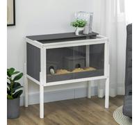 PawHut Wooden Hamster Cage for Dwarf Hamsters, Gerbils, Rutin Chicken w/ Shelf