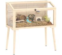 PawHut Wooden Hamster Cage with Openable Top for Syrian 110 x 52 x 101 cm
