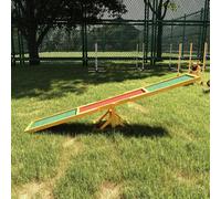 Pawhut Wooden Pet Seesaw For Big Dogs, Agility Training Equipment For Dogs In Natural Natural