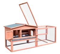 PawHut Rabbit Hutch D2-0014 158 L x 58 W x 68 H cm