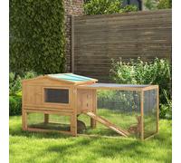 PawHut Rabbit Hutch D2-0014 158 L x 58 W x 68 H cm