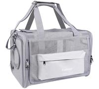 Pawinner Upgraded Cat Carrier Bag Airline Approved, Portable Hand & Shoulder-Carry Puppy Carrier Top Opening, Breathable Mesh 600D Oxford Cloth, Detachable Foldable 43x27.8x27.8CM