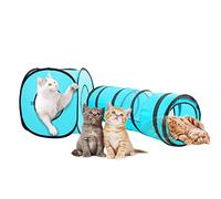Pawise Cat Toys Cat Tunnel and Cat Cube Pop Up Collapsible Kitten Indoor Outdoor Toys (PopupplayTunnel)